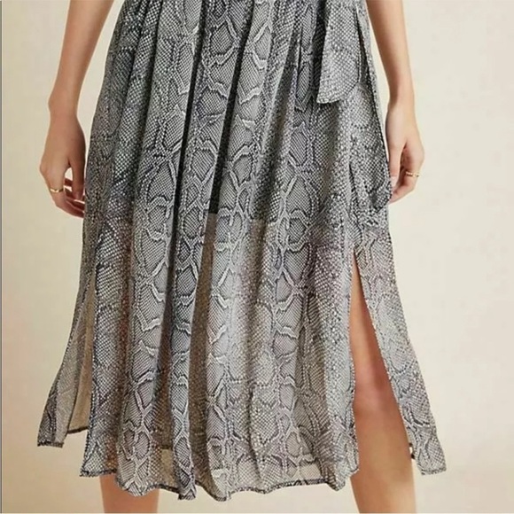 Maeve by Anthropologie Annette snake print Midi skirt - Picture 2 of 14